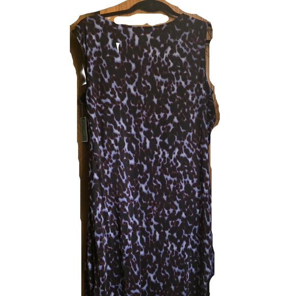 TERRA & SKY WOMENS 1X DRESS NWT DRAPED COLUMN LAVENDER FLEUR - Picture 2 of 9